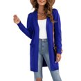 thumbnail image 1 of Women's Classic Draped Kimono Cardigans Long Sleeve Open Front Casual Knit Cardigan Sweaters Coat Soft Outwear, 1 of 12