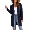 thumbnail image 1 of Women's Classic Draped Kimono Cardigans Long Sleeve Open Front Casual Knit Cardigan Sweaters Coat Soft Outwear, 1 of 12