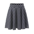 thumbnail image 1 of Women's Classic Elastic Waist Mini Skirt - Casual Elegant A-Line Skirt, 95% Polyester, True to Size, All Seasons - S-XXL, 1 of 5