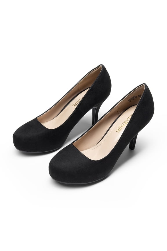 Women's Classic Elegant Versatile Low Stiletto Heel Dress Platform Pumps Shoes