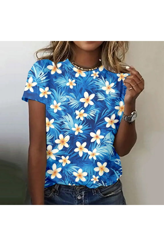 Women's Classic Everyday Short Sleeve Round Neck T Shirt Blank T Shirts Women Ladies Button down Shirt plus Size Button down Shirt Oversize Denim Shirt Eyelet Tops for Women Ladies Tees One Sleeve