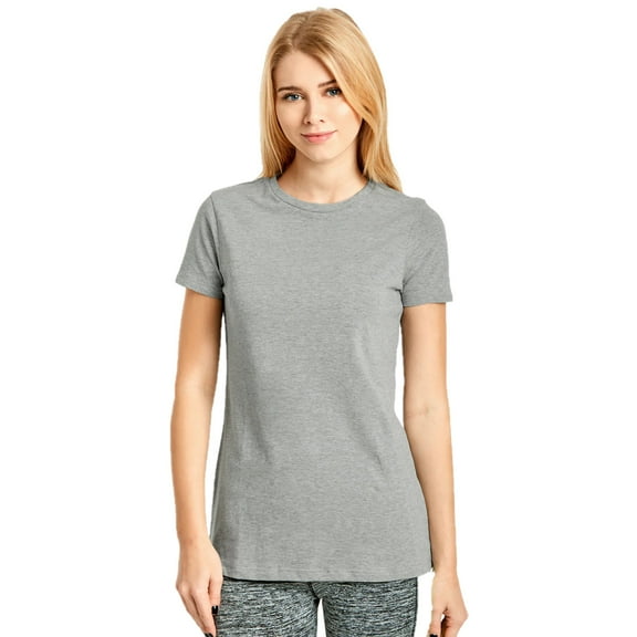 Women's Classic Fit Crew Neck T-Shirt, Heather Grey, M, 1 Piece