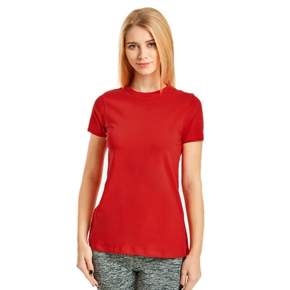 Women's Classic Fit Crew Neck T-Shirt, Red, S, 1 Piece