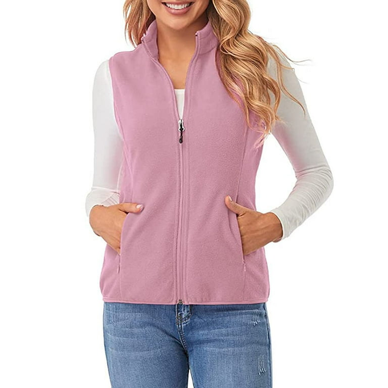 Women s Classic Fit Sleeveless Polar Soft Fleece Vest
