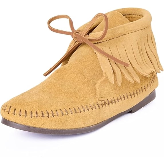 Women's Classic Fringe Hardsole, Tan, Size 11