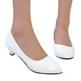 thumbnail image 1 of Women's Classic Kitten Heel Pumps Comfortable Low Heel Slip On Dress Shoes Fashion Pointed Toe Heels for Party, 1 of 5