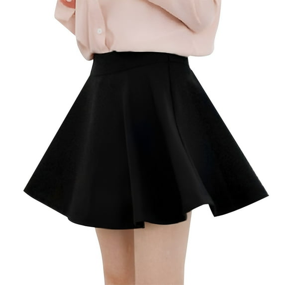 Women's Classic Korean Style Skirt Elegant Candy Color High Waist Flowy A-Line Versatile Fashion Trendy Casual Wear