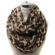 Womens Classic Leopard Print Infinity Scarf