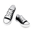 thumbnail image 1 of Women’s Classic Low‑Top Canvas Sneakers, Lace‑Up Casual Comfort Walking Tennis Flats for Ladies, 1 of 7