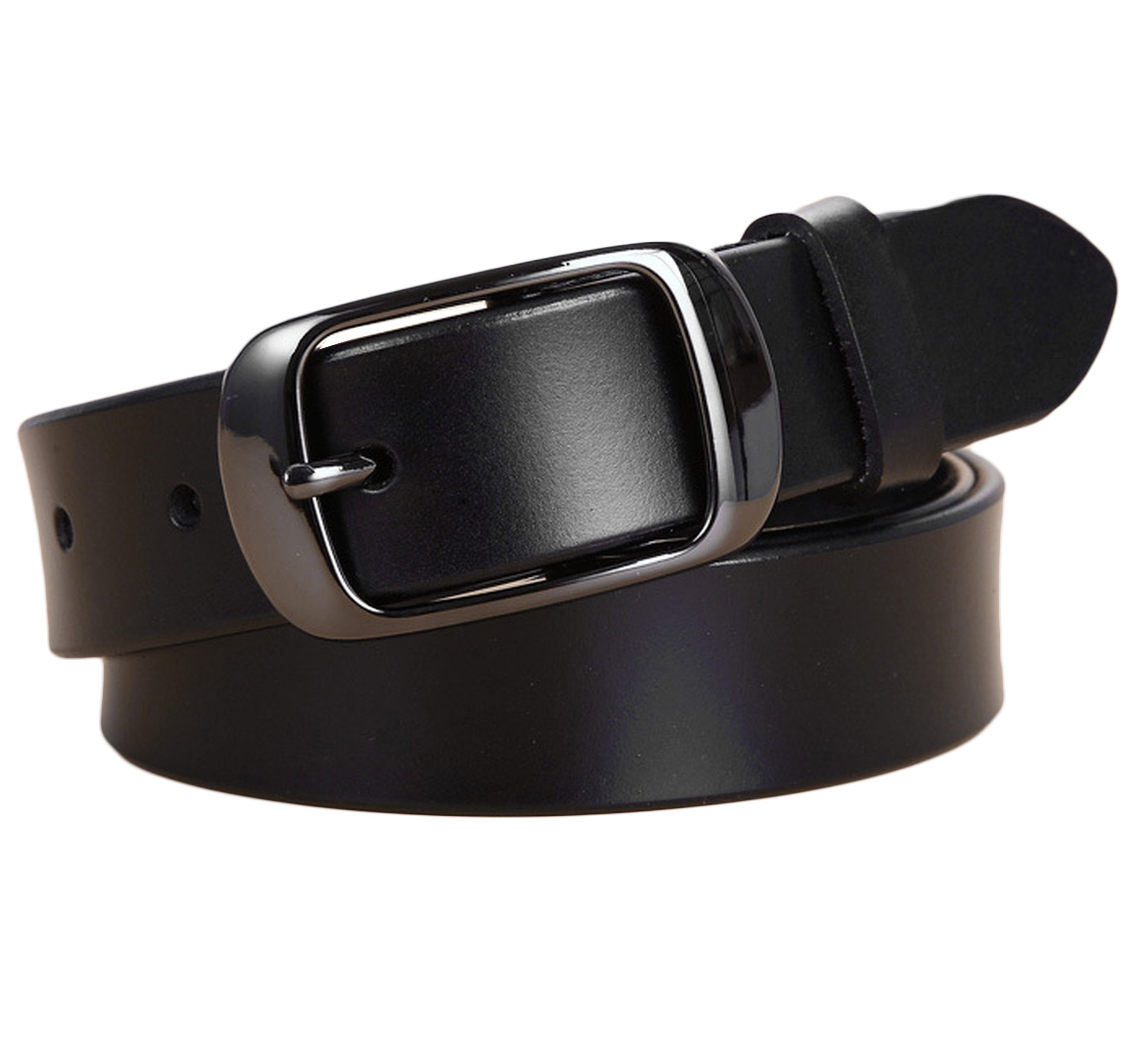 Women's Classic Metal Buckle Handcrafted Leather Jean Belt (Style 3w004) - image 1 of 5