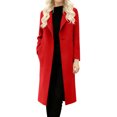 thumbnail image 1 of Women's Classic Mid-Length Trench Overcoat Winter Casual Long Blend Wool Coat For Daily Outings With Pockets, 1 of 4