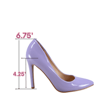 Women's Classic Multi Color Slip On Stiletto Heels Dress Casual Patent High Heel Pumps ( Lavender, 8.5)