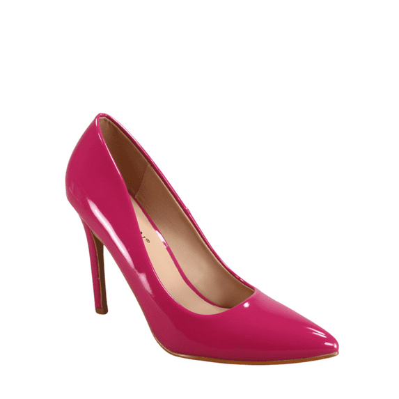 Women's Classic Multi Color Slip On Stiletto Heels Dress Casual Patent High Heel Pumps ( Pink, 6)