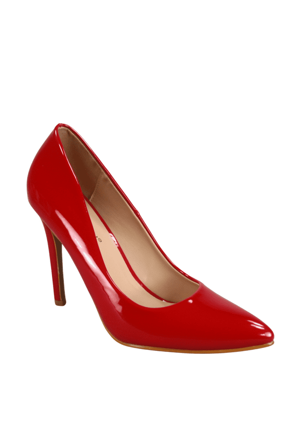 Women's Casual & Dress Shoes Slip On Stiletto Heels, 4.25 inch Heel, Red, 5