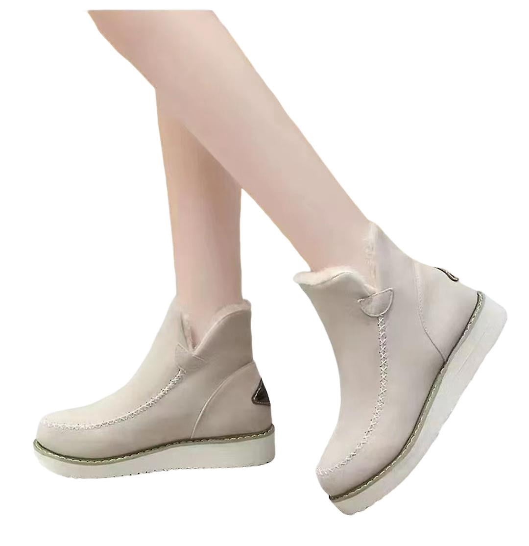 Women's Classic Nonslip Ankle Snow Boots Women's Cashmere Waterproof