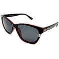 thumbnail image 1 of Women's Classic Polarized Horn Rimmed Sunglasses - "True Love" - Red, 1 of 6
