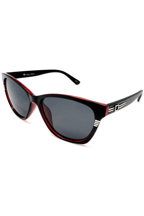 Women's Classic Polarized Horn Rimmed Sunglasses - "True Love" - Red