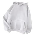 thumbnail image 1 of Women's Classic Pullover Hoodie Solid Color Long Sleeve Hooded Pocket Sweater, 1 of 2