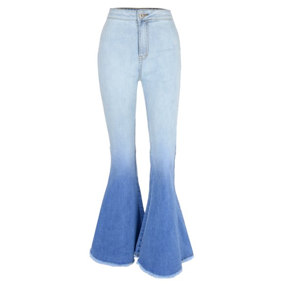 Women's Classic Retro High Waist Long Denim Bell Bottom Jeans