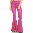 thumbnail image 1 of Anna-Kaci Women's Classic Retro High Waist Long Denim Bell Bottom Jeans X-Large Rose Red, 1 of 7