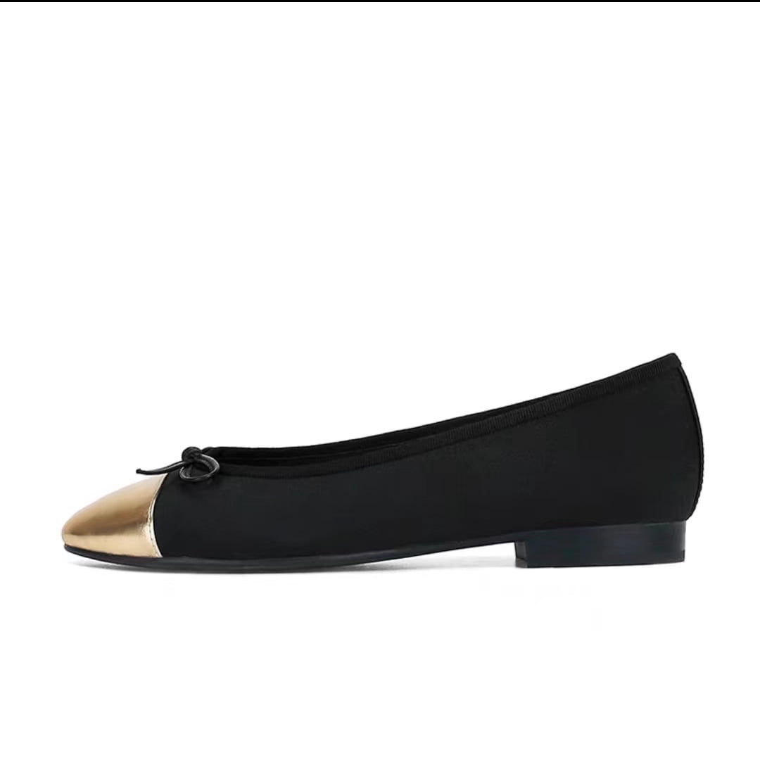 Women's Classic Round Toe Ballet Flats, Chic Colorblock Slip-ons ...