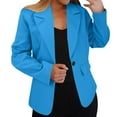thumbnail image 1 of Women’s Classic Single Button Blazer – Professional Long Sleeve Work Jacket, Tailored Fit, Lightweight Office Suit Coat, 1 of 3