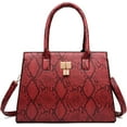 thumbnail image 1 of Women's Classic Snake Printed Top Handle Satchel Bag PU Leather Elegant Crossbody Shoulder Bag Work Handbag and Purse, 1 of 6