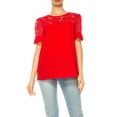 thumbnail image 1 of Women's Classic Solid Top with Lace Accent Casual and Elegant, 1 of 6
