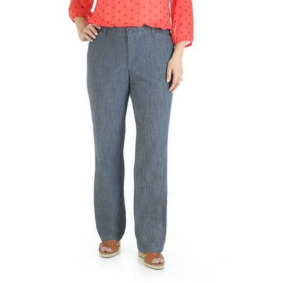 Women's Classic Straight-Leg Stretch Woven Pants Available in Regular, Petite and Long Lengths