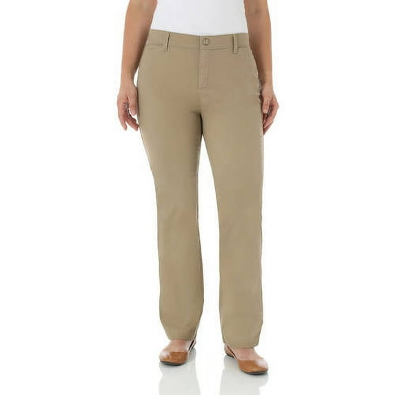 Women's Classic Straight-Leg Stretch Woven Pants Available in Regular, Petite and Long Lengths