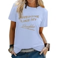 thumbnail image 1 of Women's Classic Versatile Daily Short Sleeved Solid Color Casual Round Neck T Shirt 2 Womens Polyester Spandex Shirt Womens Tee Shirt Loose Work Shirt Women Polyester Womens Shirt Long Sleeve T Shirt, 1 of 4