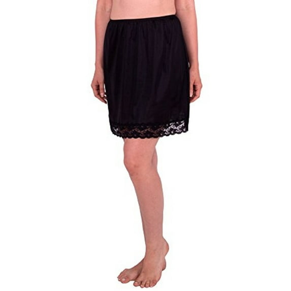 Women's Classic Vintage Half Slip with Lace Details 18 and 23 Inch