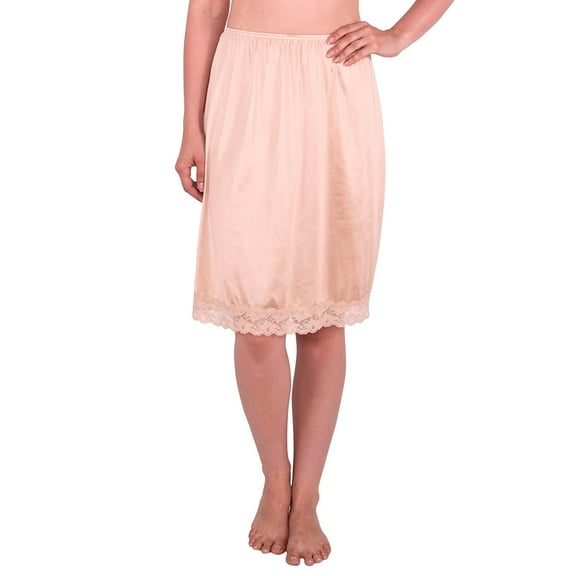 Women's Classic Vintage Half Slip with Lace Details 18 and 23 Inch