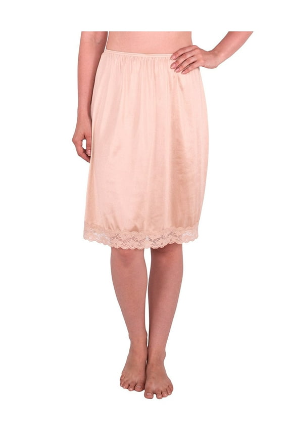 Women's Classic Vintage Half Slip with Lace Details 18 and 23 Inch