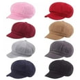 thumbnail image 1 of Women's Classic Visor Baker boy Cap Newsboy Cabbie Winter Cozy Hat with Comfort Elastic Back, 1 of 9