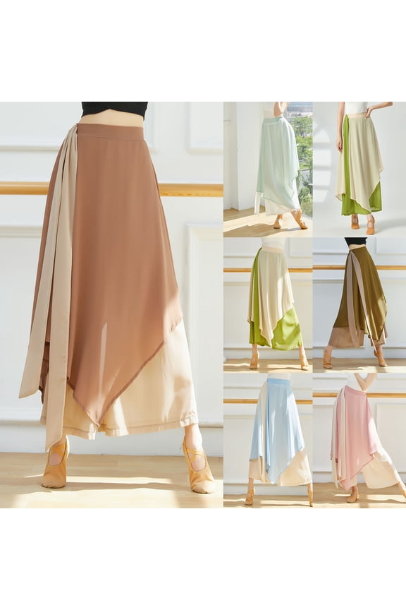 Women's Classical Dance Wide Leg Pants Gymnastics Practice Training Trousers