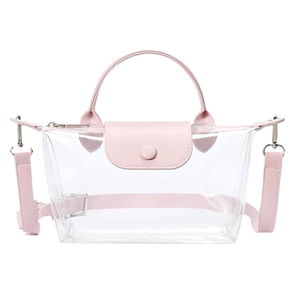 Women's Clear Bag for Stadium Events Small Clear Purse Crossbody Bags Transparent Handbag with Detachable Strap