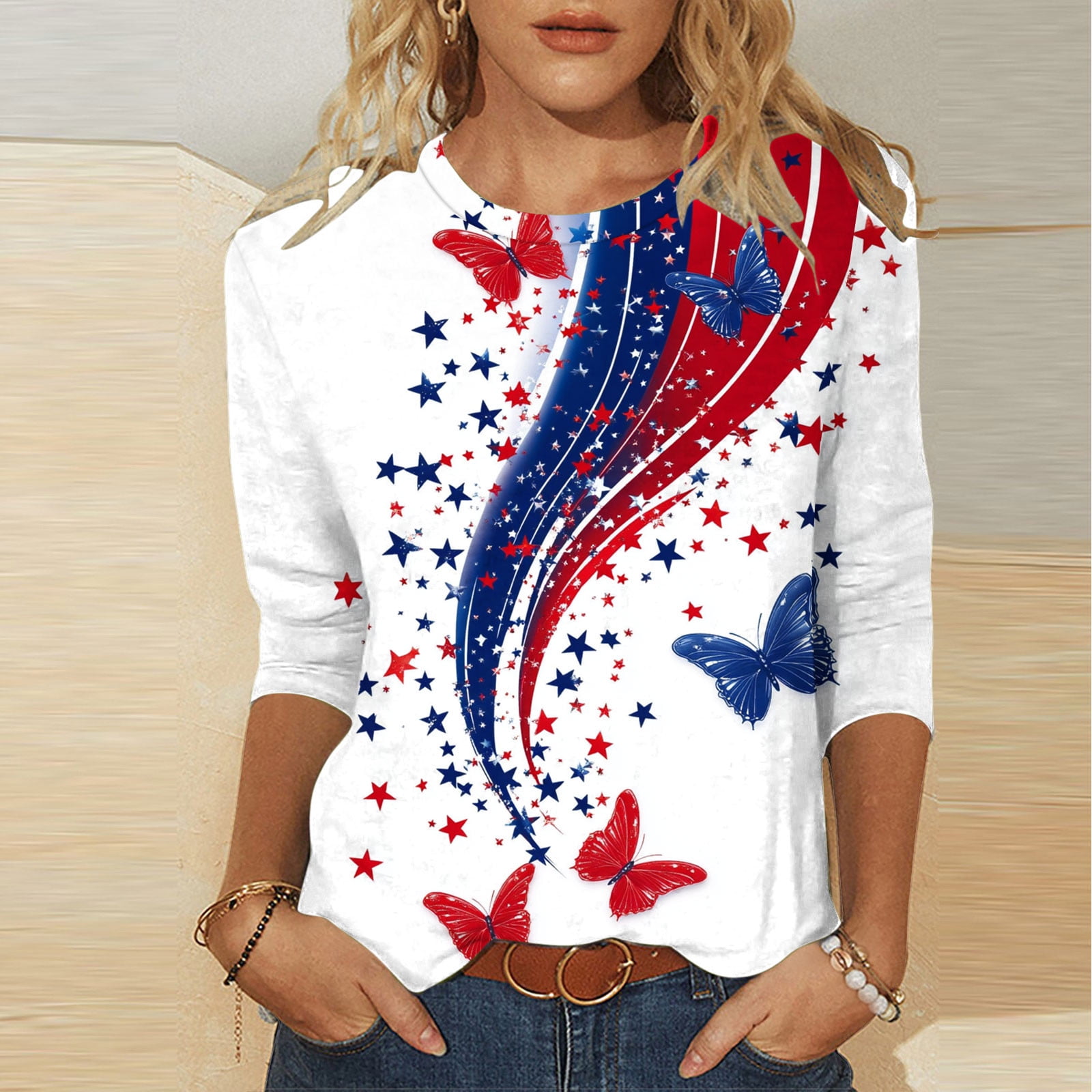 Black Charcoal Women's American Flag Washed Denim Jacket, Perfect Clothes for July 4th.