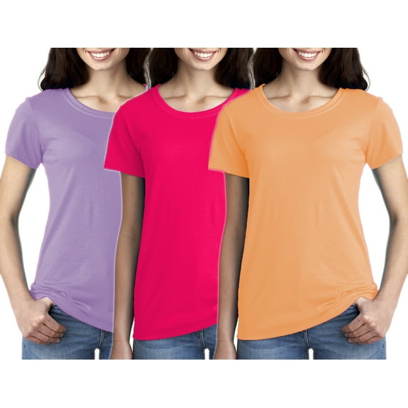 Women's Clementine Ideal Crew-Neck T-Shirts (Pack of 3)