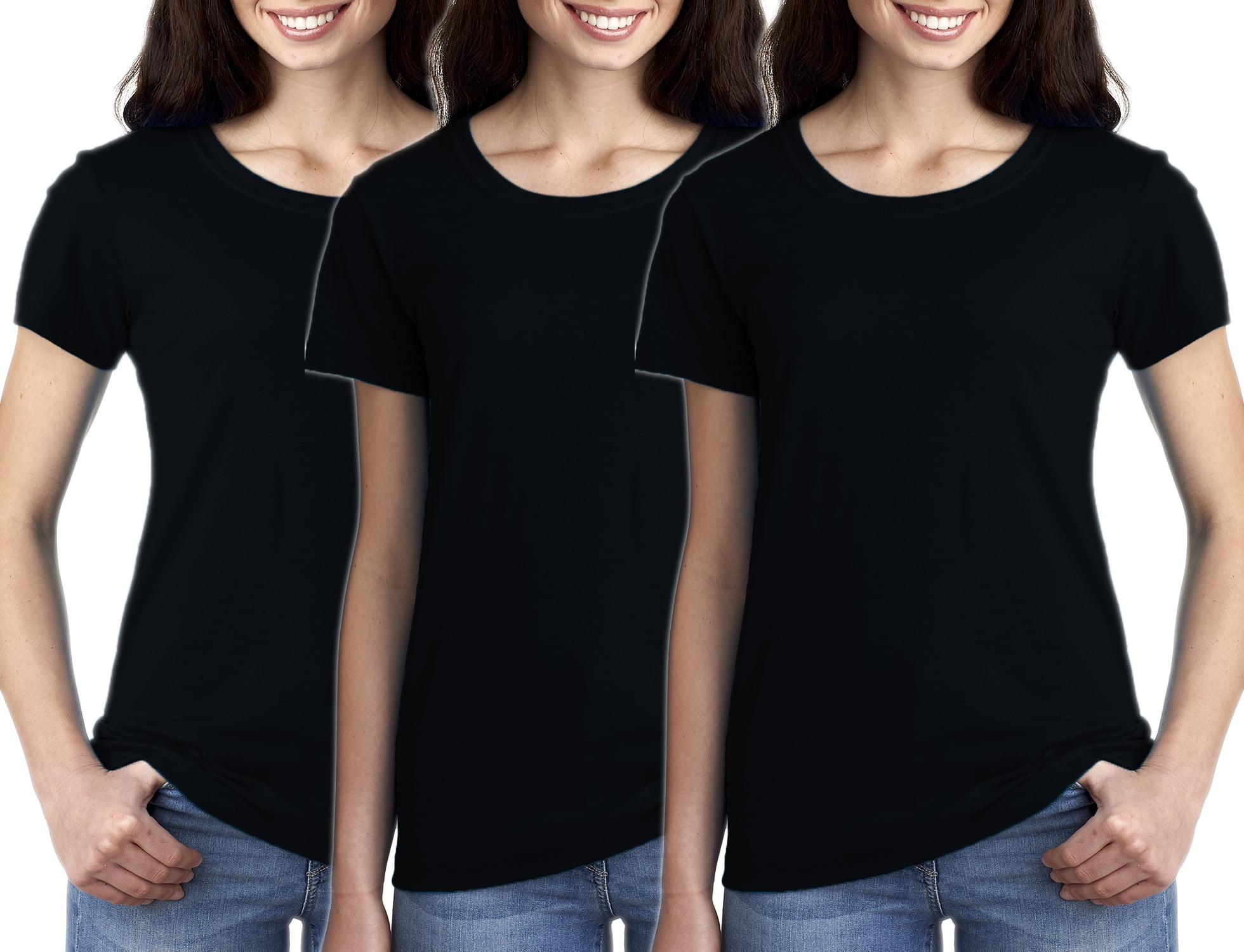 Women's Clementine Ideal Crew-Neck T-Shirts (Pack of 3)