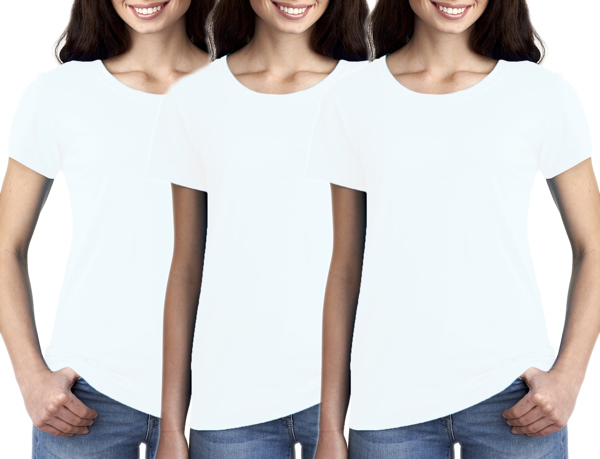 Women's Clementine Ideal Crew-Neck T-Shirts (Pack of 3)