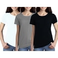 thumbnail image 1 of Women's Clementine Ideal Crew-Neck T-Shirts (Pack of 3), 1 of 1
