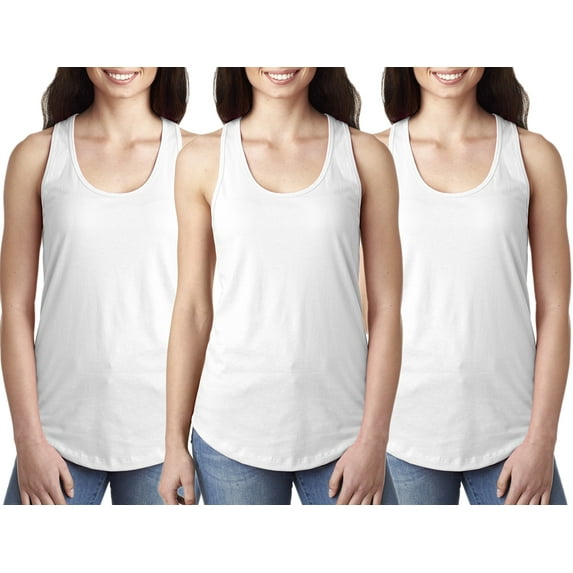 Women's Clementine Ideal Racerback Tank Top (Pack of 3)