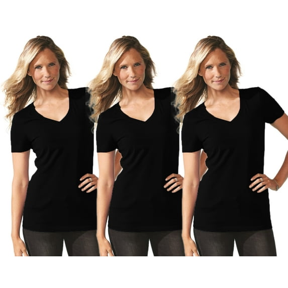 Women's Clementine Ideal V Neck T-Shirt (Pack of 3)