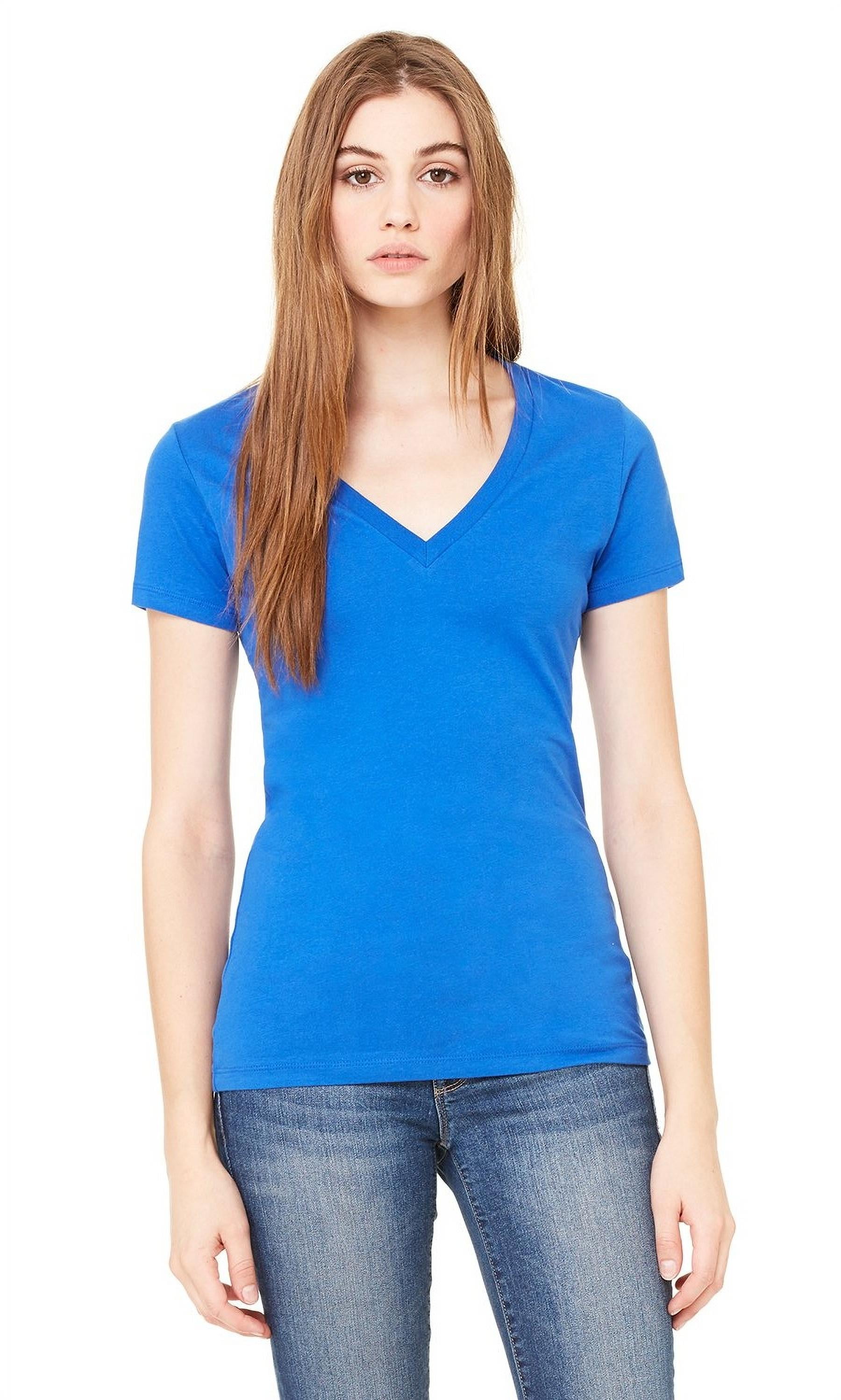 Women's Clementine Jersey Short-Sleeve Deep V-Neck T-Shirt