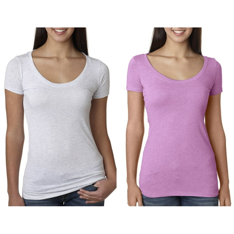 Clementine Women's Tri-Blend Scoop Neck Tee(Pack of 2)– Clementine