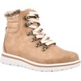 thumbnail image 1 of Women's Cliffs by White Mountain Hallett Ankle Boot Wheat Distressed Fabric/Faux Fur 8 M, 1 of 4
