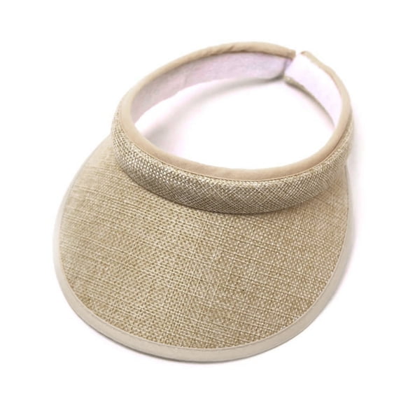 Women's Clip-On Sun Visor,Adjustable Wide Brim UV Protection Hat,Breathable Backless Sports Cap,Lightweight Outdoor Sun Shield for Men Women Khaki