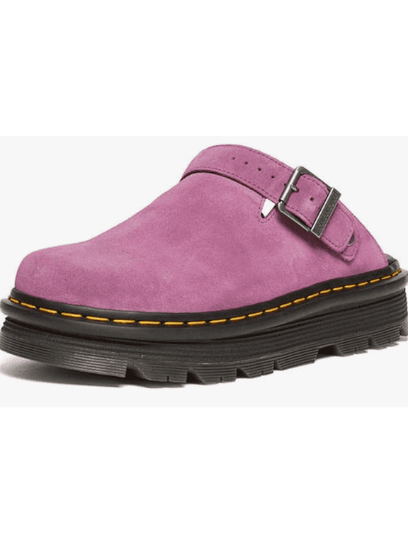 Women's Clogs Platform Buckle Slip on Dressy Casual Comfortable Suede
