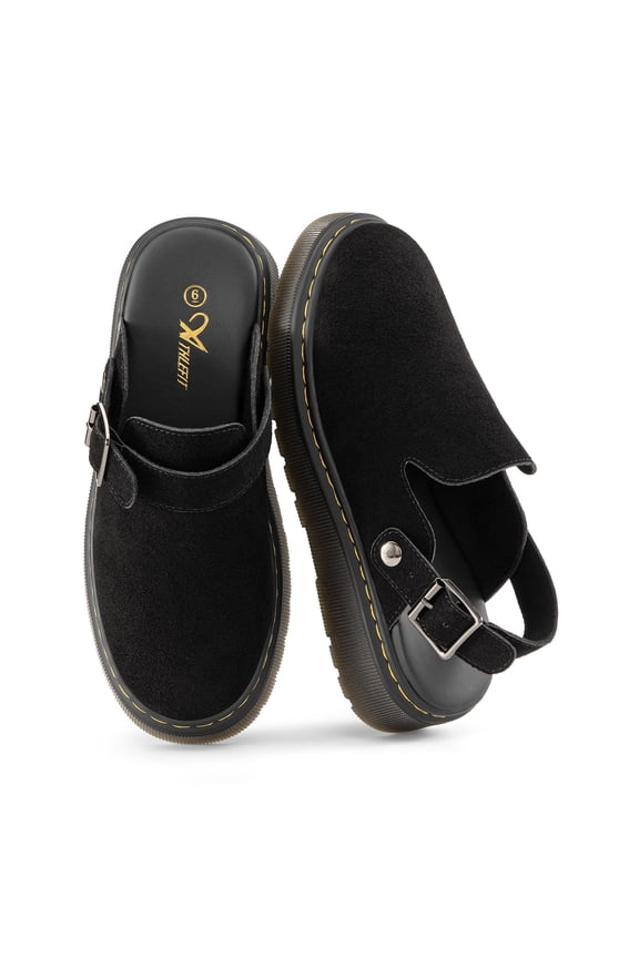 Women’s Clogs Shoes with Adjustable Back Strap Comfortable Cushioned Footbed Slip On Platform Slingback Mules